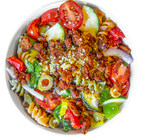 vegan Italian pasta salad in Des Moines, Iowa
