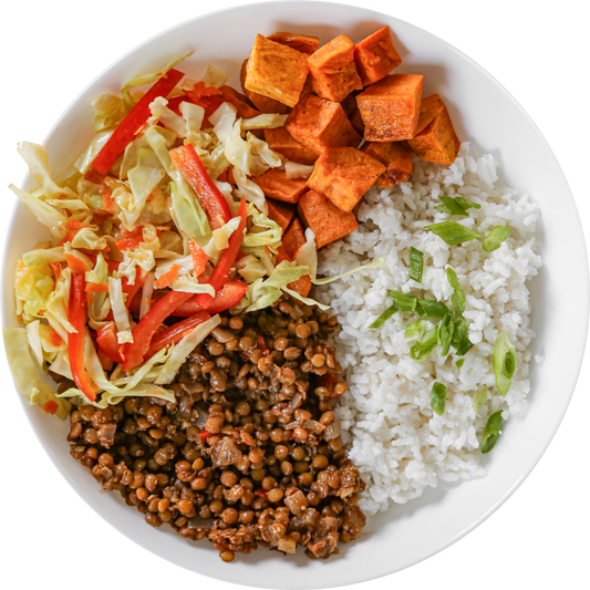 Jerk Lentil Bowl with Coconut Rice in Des Moines, Iowa