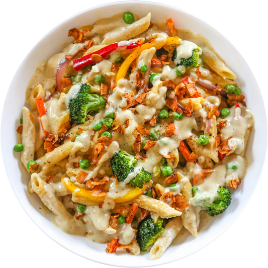 Vegan Loaded Veggie Alfredo in Des Moines, Iowa
