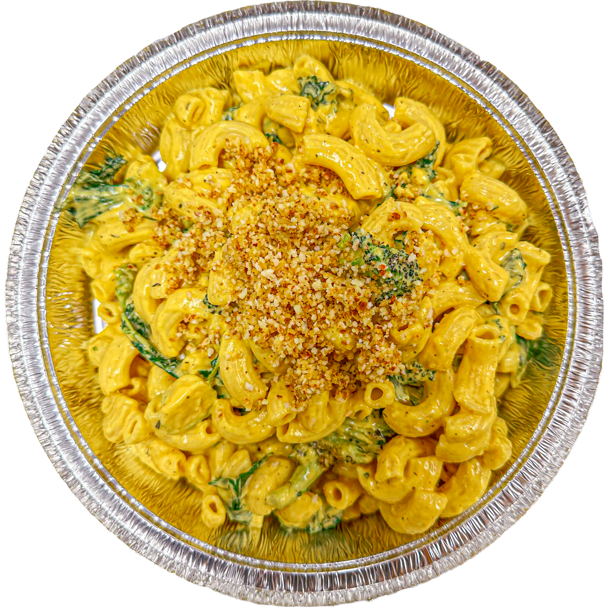 Vegan Mac with Greens in Des Moines, Iowa