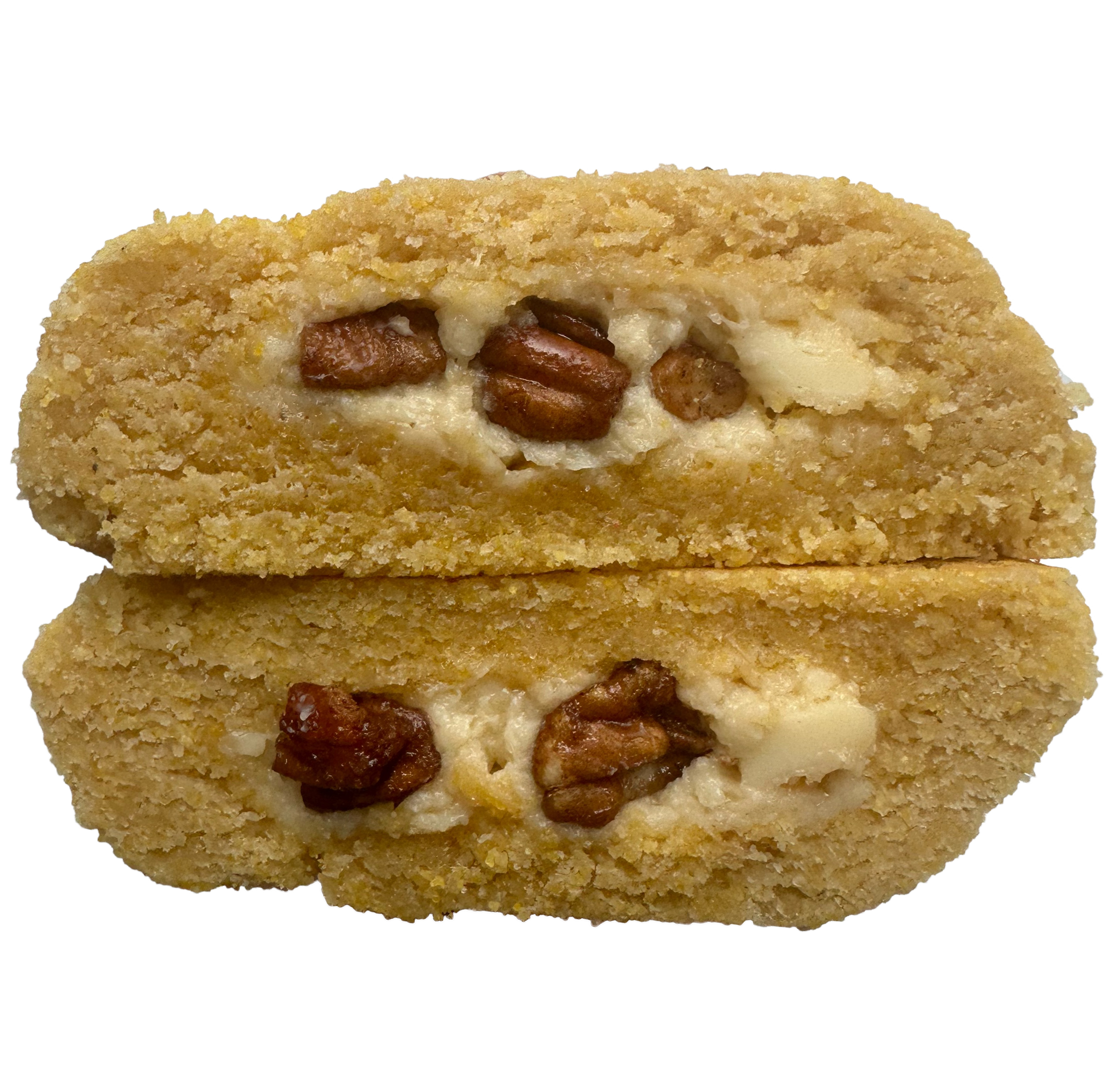 Vegan Cornbread Cookie stuffed with Cream Cheese from Oh High Bakery