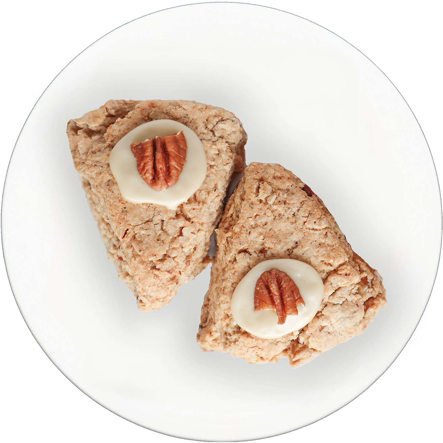 Vegan maple pecan scones in Des Moines, Iowa