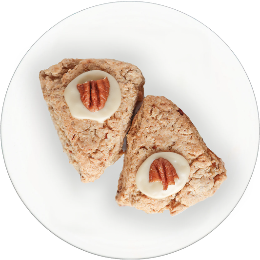 Vegan maple pecan scones in Des Moines, Iowa
