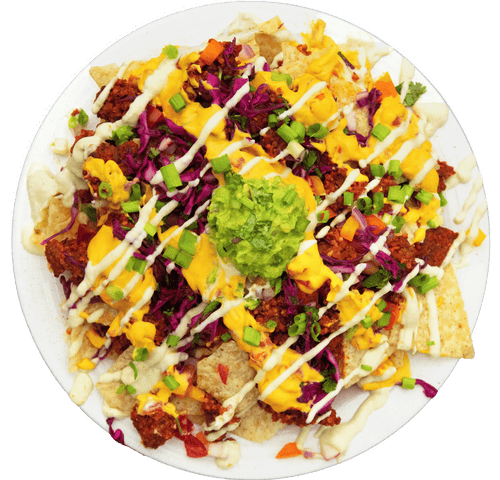 Vegan dairy-free nachos in Des Moines, Iowa