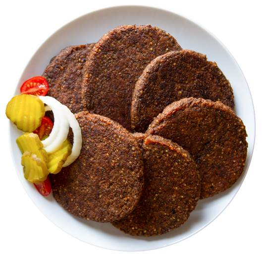 Vegan vegetarian plant-based New World Burger in Des Moines, Iowa