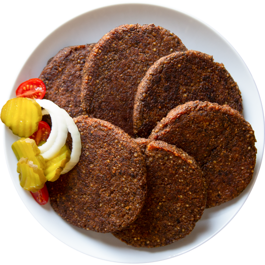 Vegan vegetarian plant-based New World Burger in Des Moines, Iowa