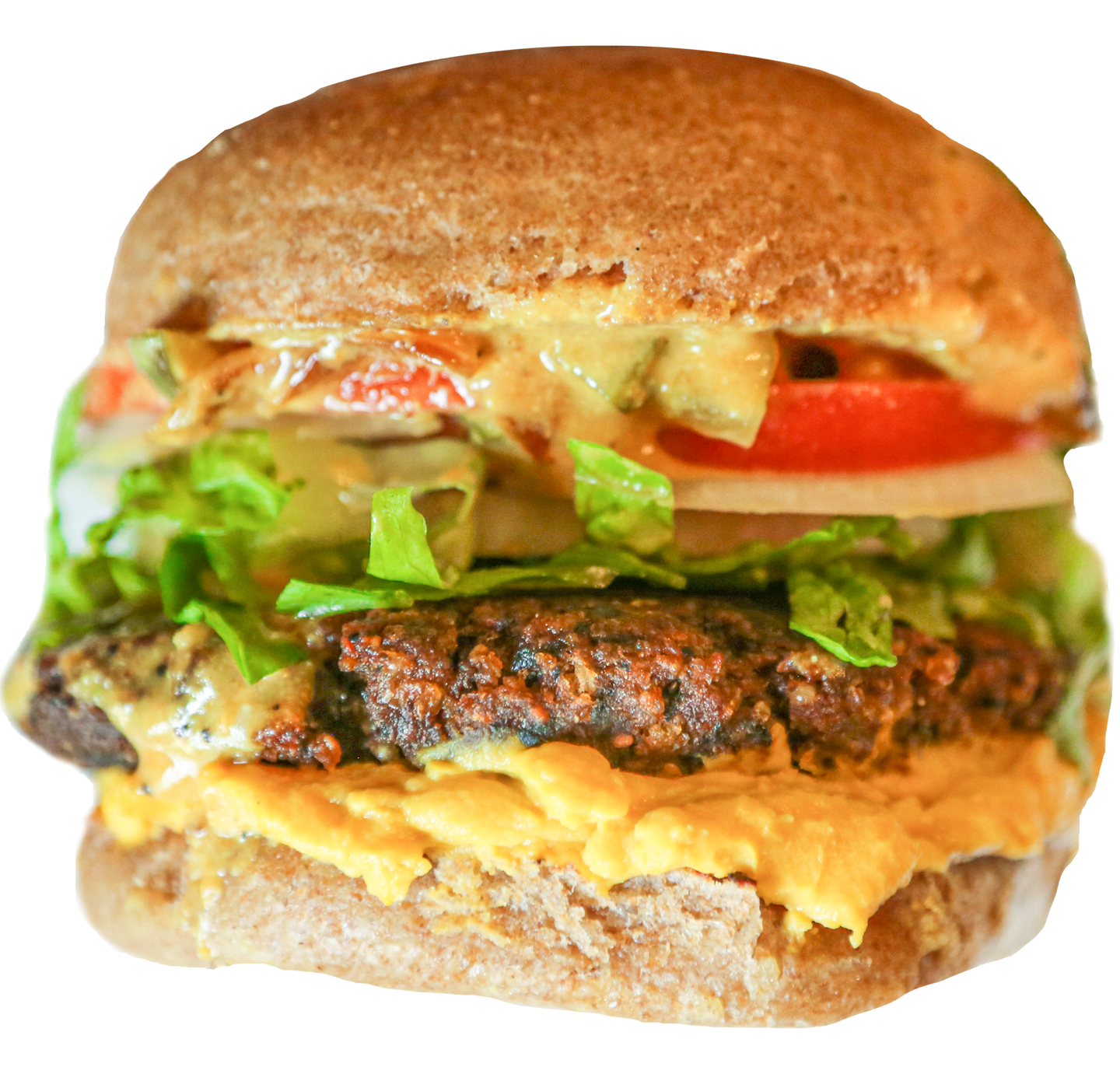 vegan cheeseburger in Des Moines, Iowa