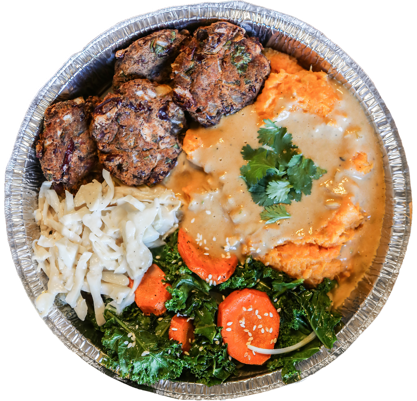 vegan peanut gravy bowl in Des Moines, Iowa