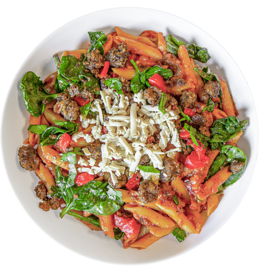 Vegan Penne alla Vodka Bowl in Des Moines, Iowa
