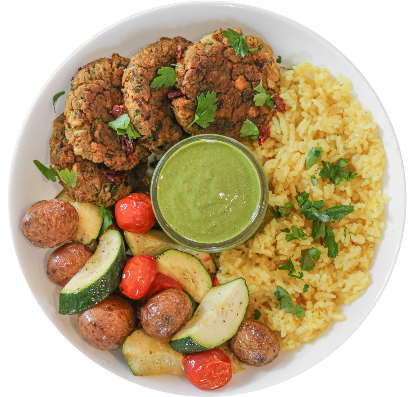 Pesto Roasted Veggie Bowl