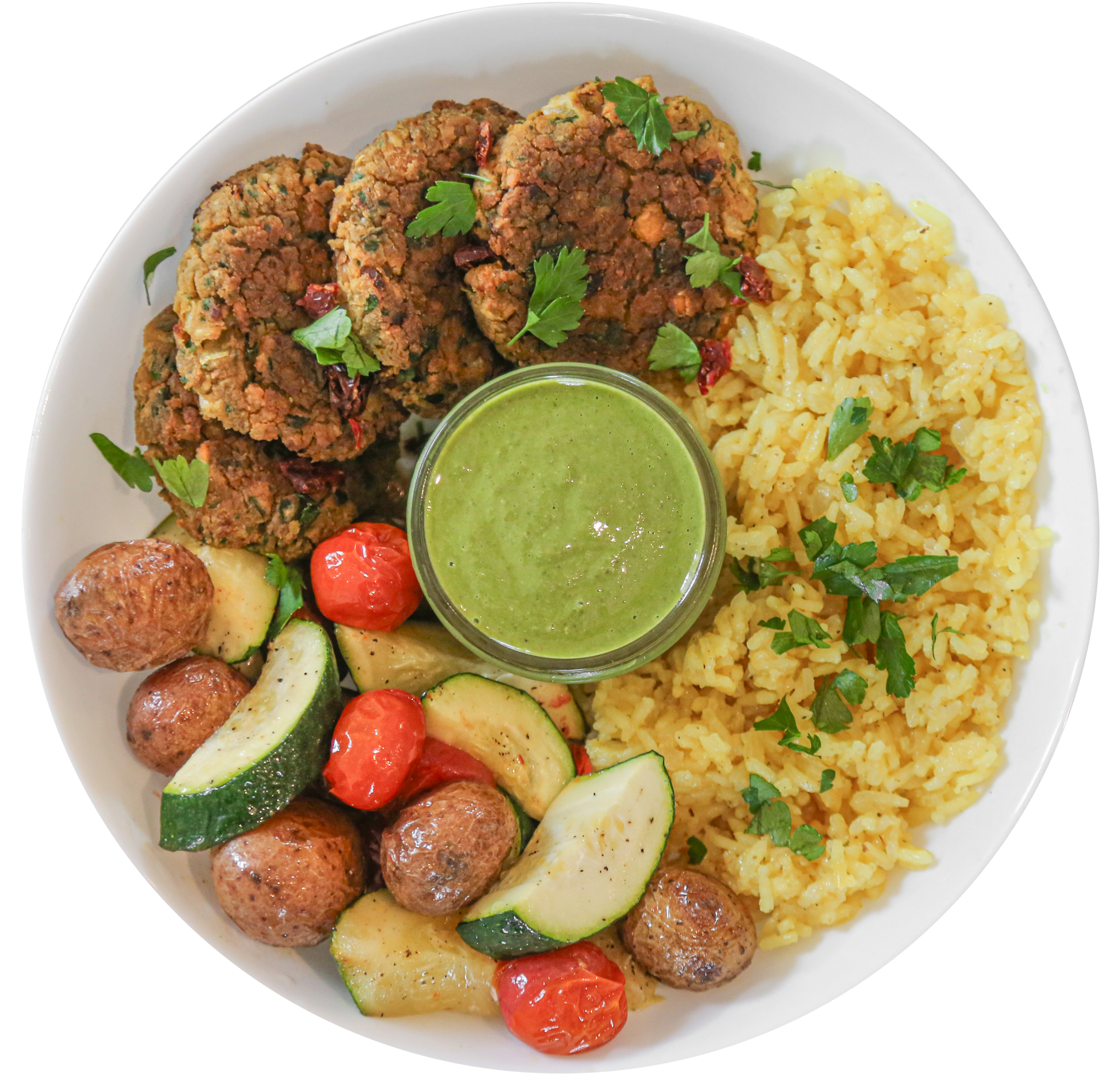 Pesto Roasted Veggie Bowl