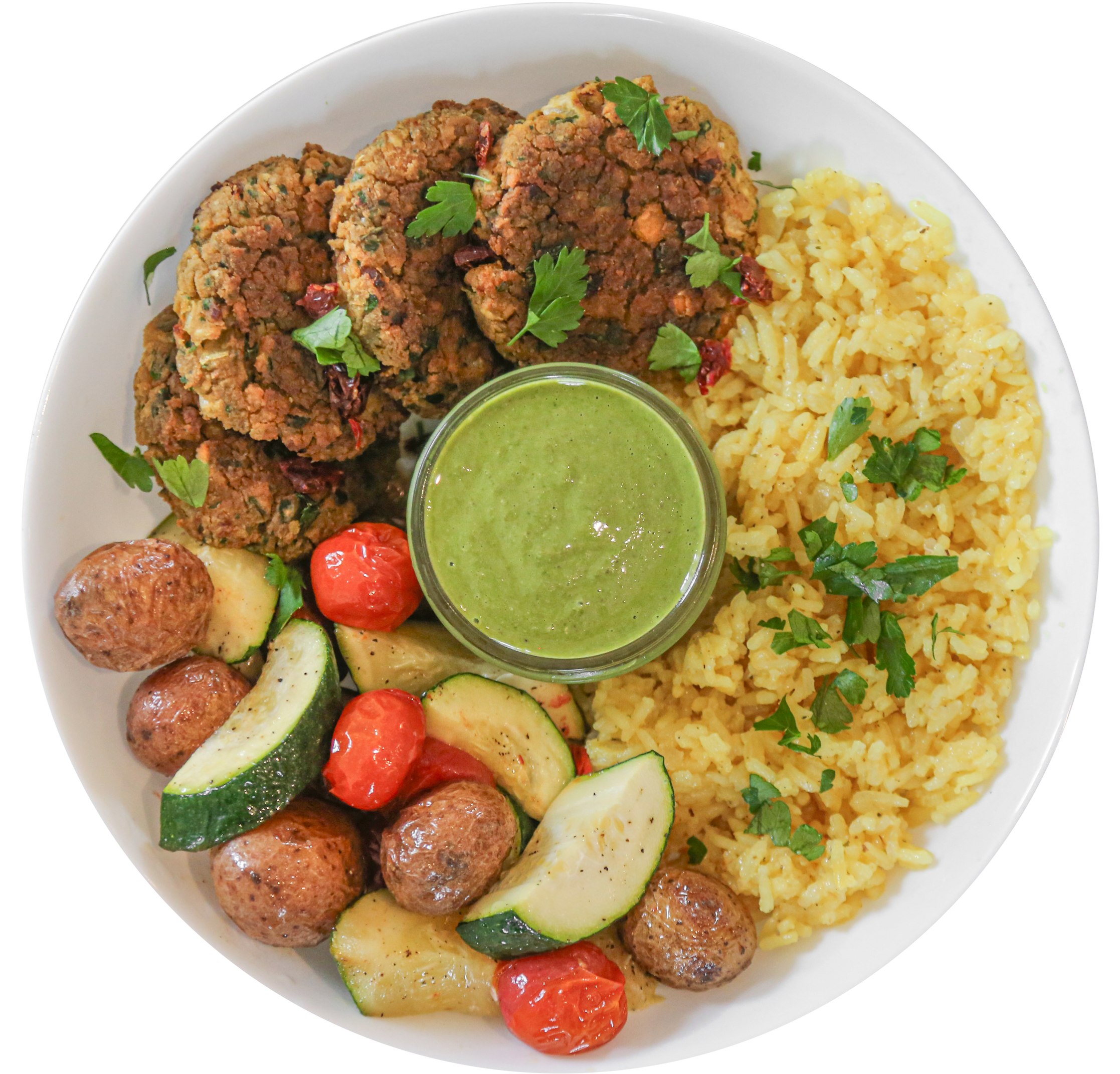 Pesto Roasted Veggie Bowl