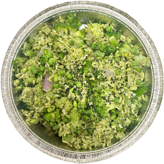 Pesto Spring Veggie Fried Rice in Des Moines, Iowa