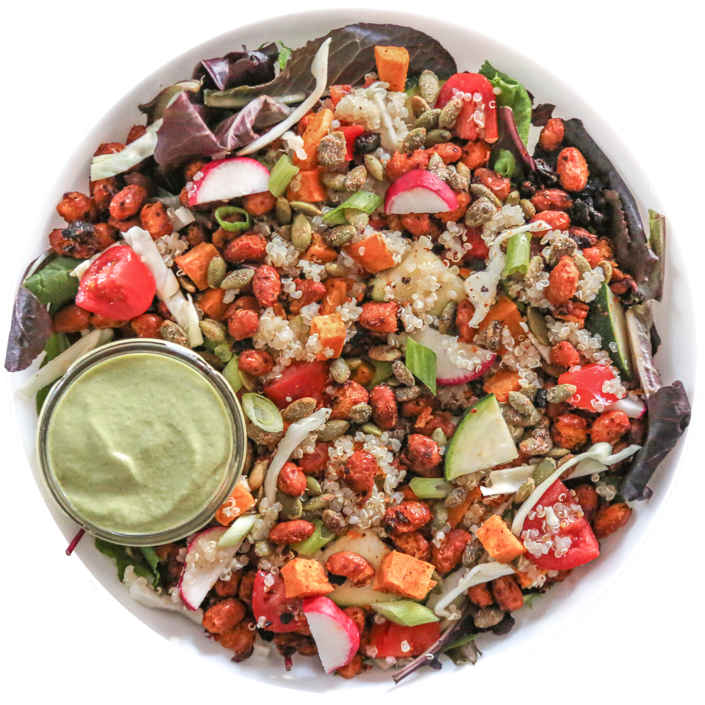 Vegan Poblano Ranch Quinoa Salad in Des Moines, Iowa