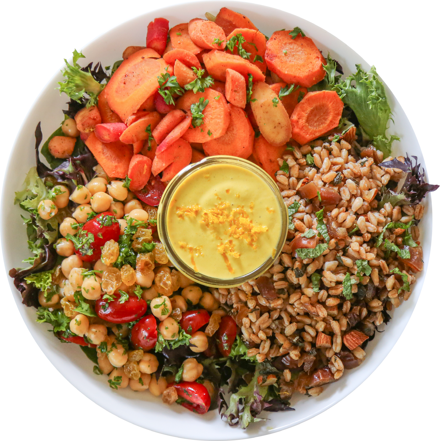 Rainbow Carrot & Farro Salad in Des Moines, Iowa