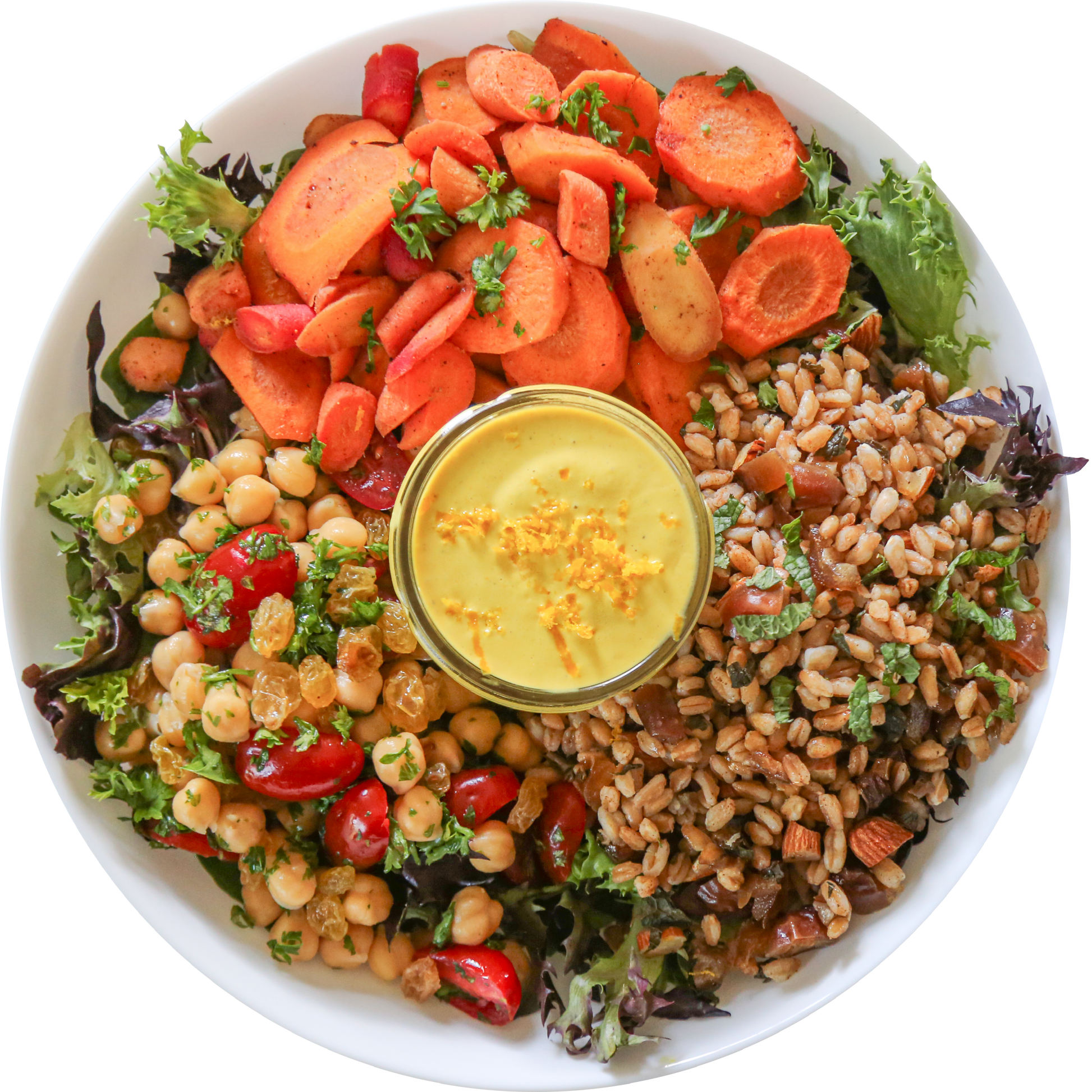 Rainbow Carrot & Farro Salad in Des Moines, Iowa