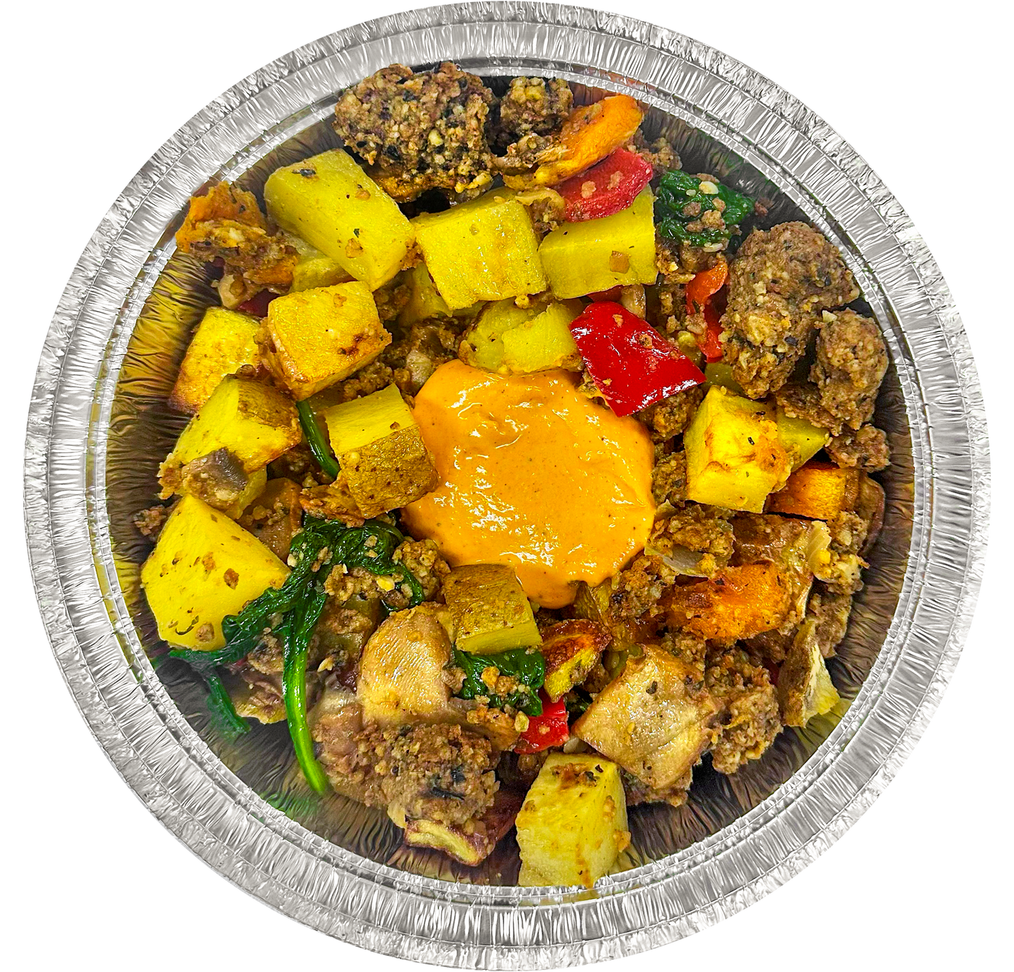 Red Pepper & Maple Sausage Hash in Des Moines, Iowa