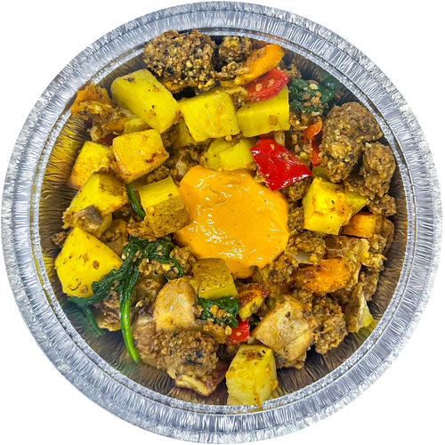 Red Pepper & Maple Sausage Hash in Des Moines, Iowa