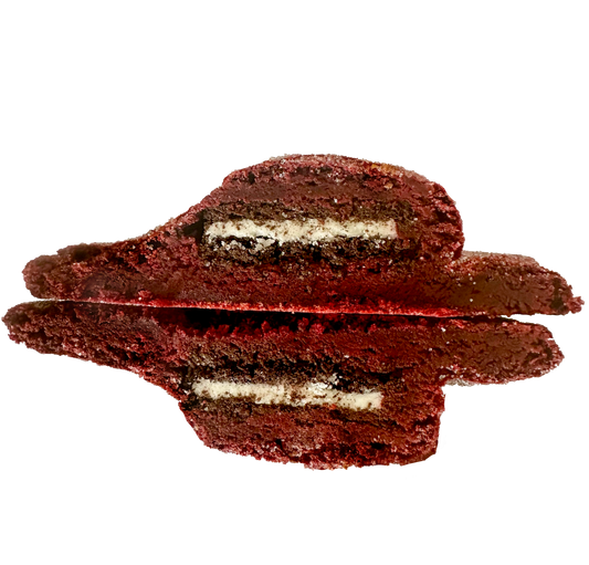Red Velvet Oreo-Stuffed Cookie