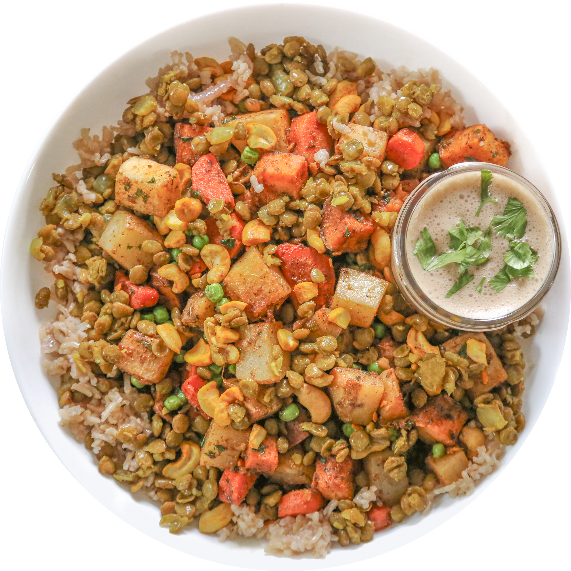 Root Vegetable Samosa Bowl