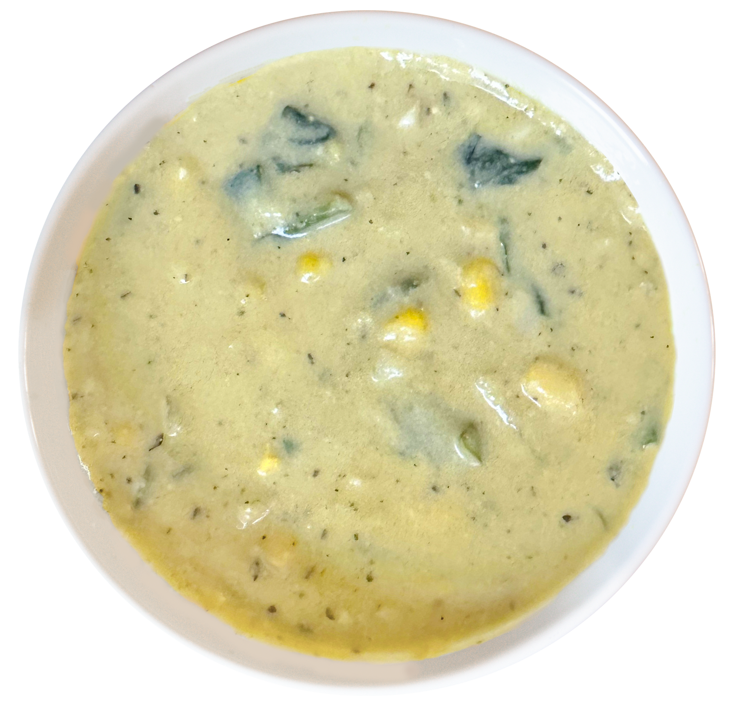 vegan sweet corn potato basil soup in Des Moines, Iowa