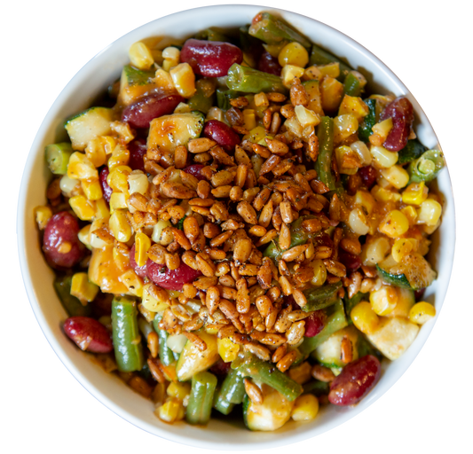 vegan sweet corn salad in Des Moines, Iowa