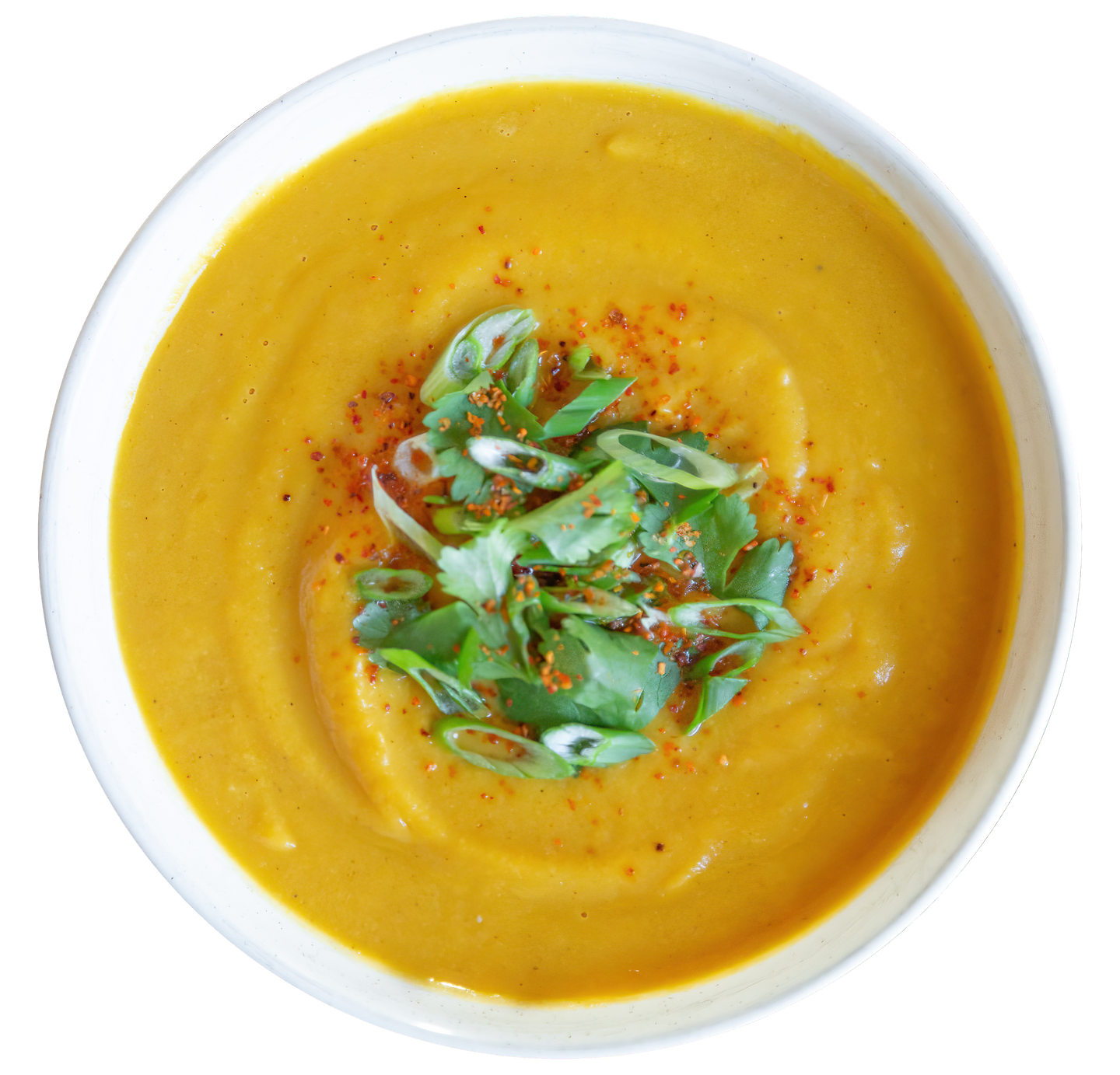 Plant-based vegan vegetarian Sweet Potato Lime Soup in Des Moines, Iowa