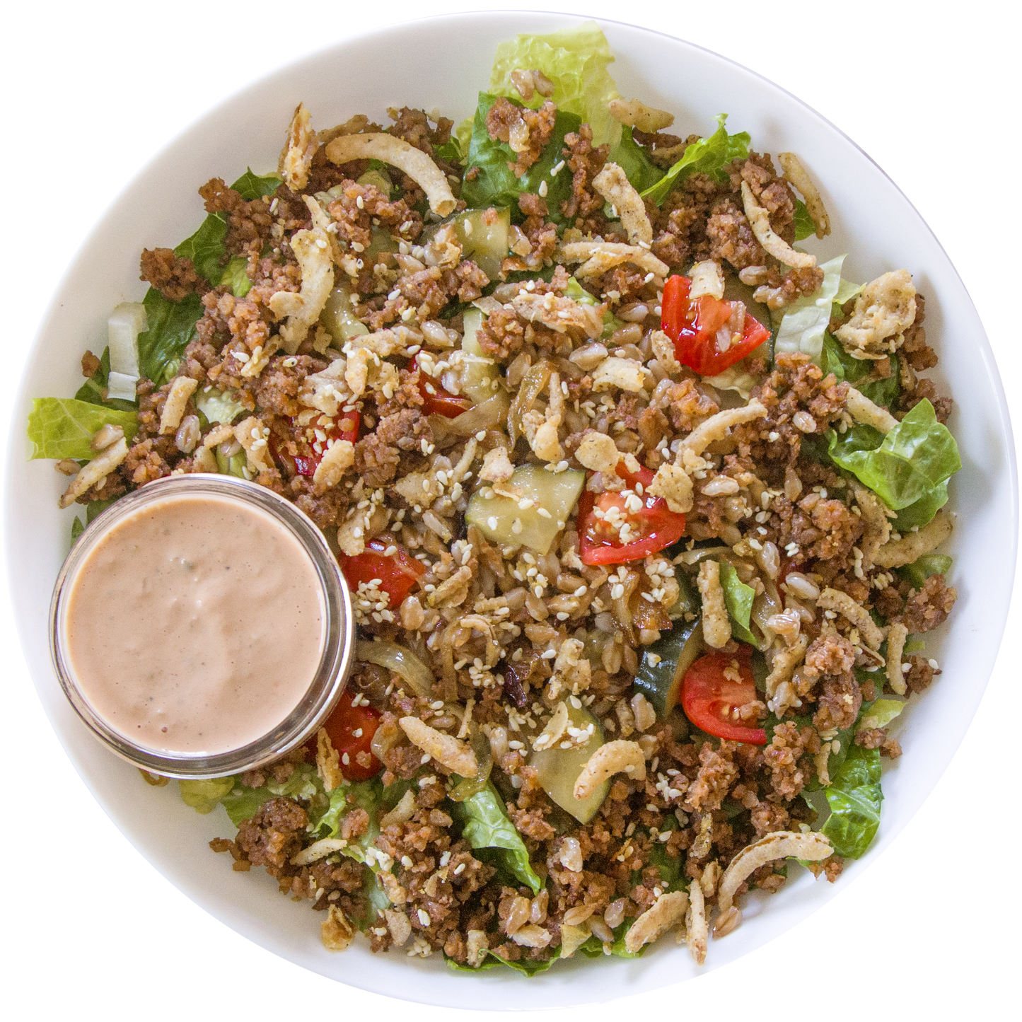 Thousand Island Burger Salad