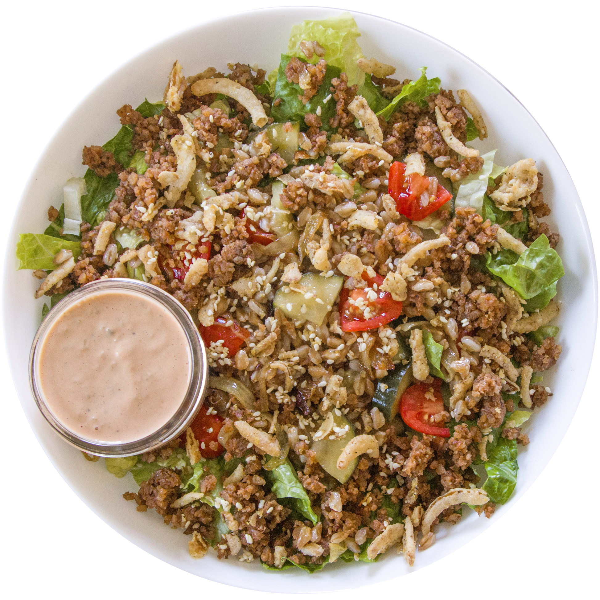 Thousand Island Burger Salad
