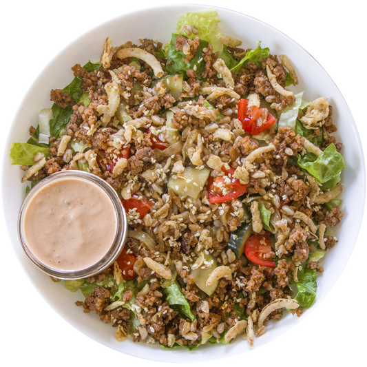 Thousand Island Burger Salad