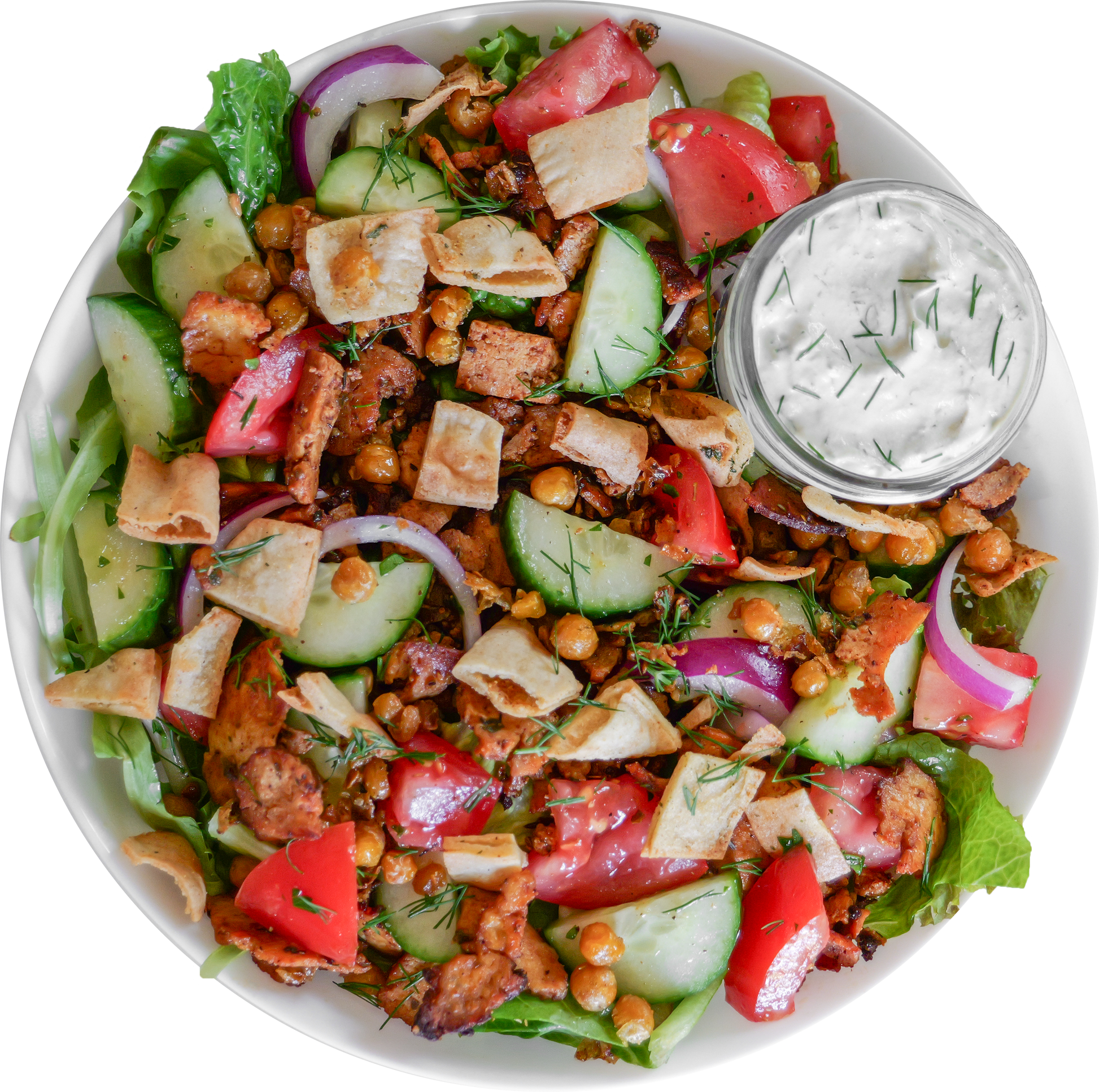 Vegan Tofu Gyro Salad in Des Moines, Iowa