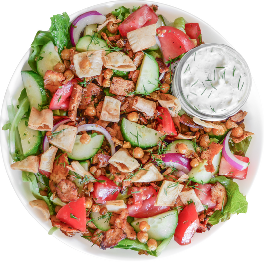 Vegan Tofu Gyro Salad in Des Moines, Iowa