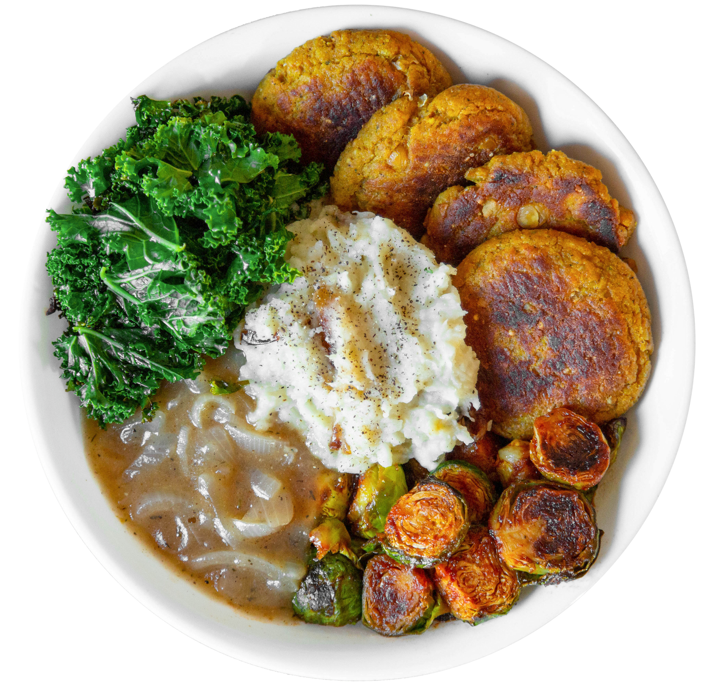 Plant-based vegan vegetarian Winter Comfort Bowl in Des Moines, Iowa