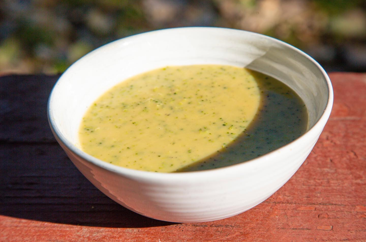 Vegan Broccoli Cheese Soup in Des Moines, Iowa