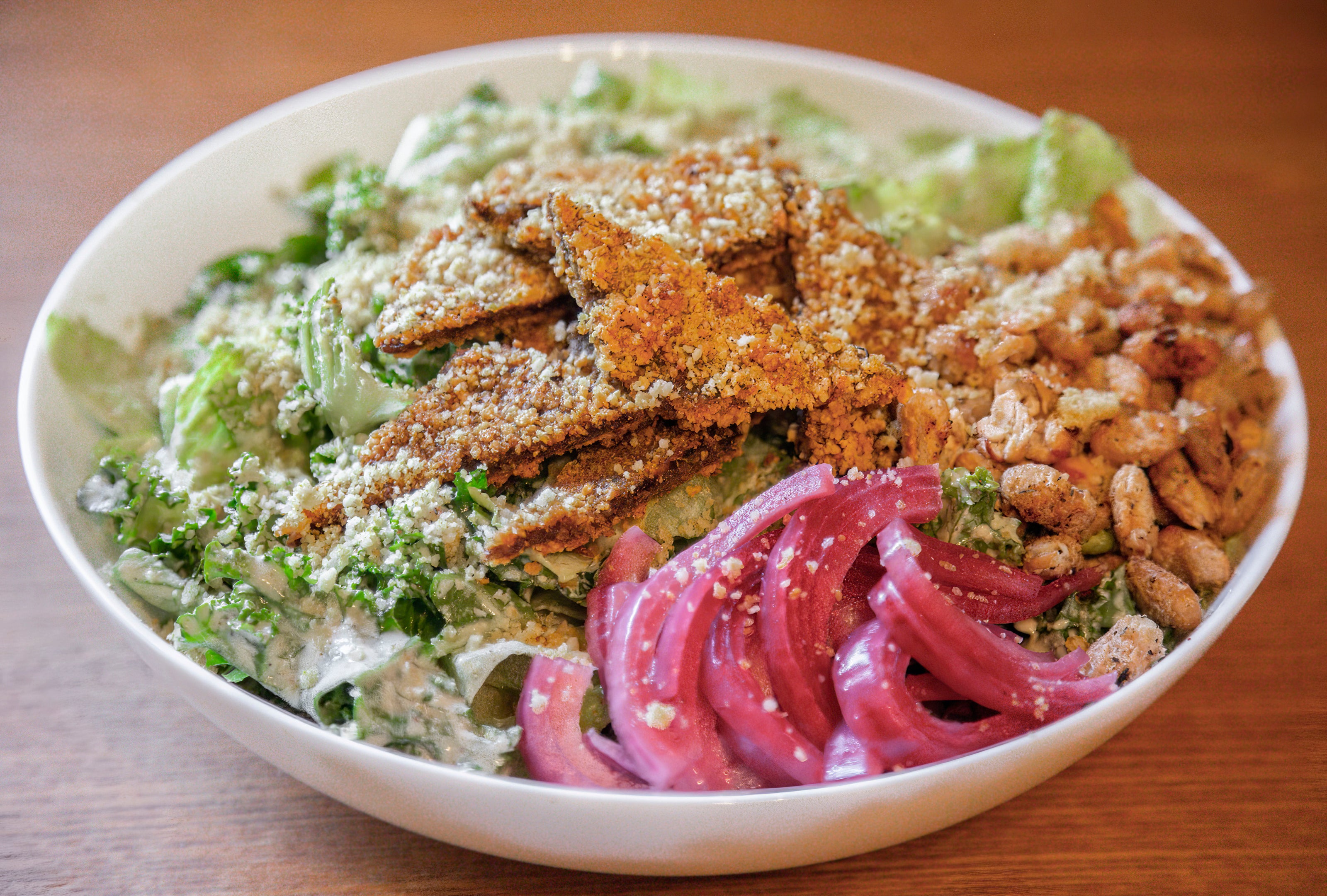 Vegan Caesar Salad in Des Moines, Iowa