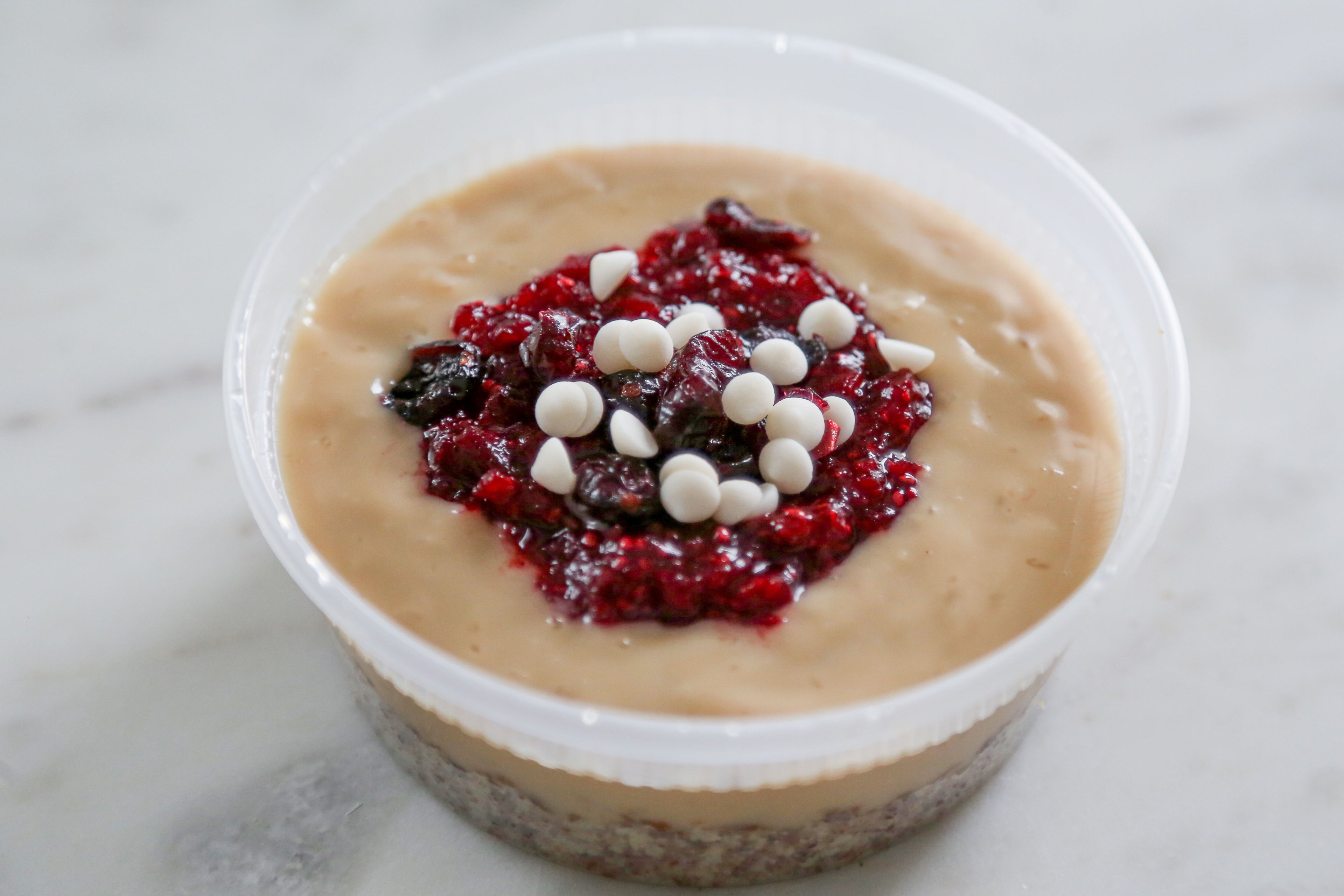 Vegan White Chocolate Cranberry Dessert Cup in Des Moines, Iowa