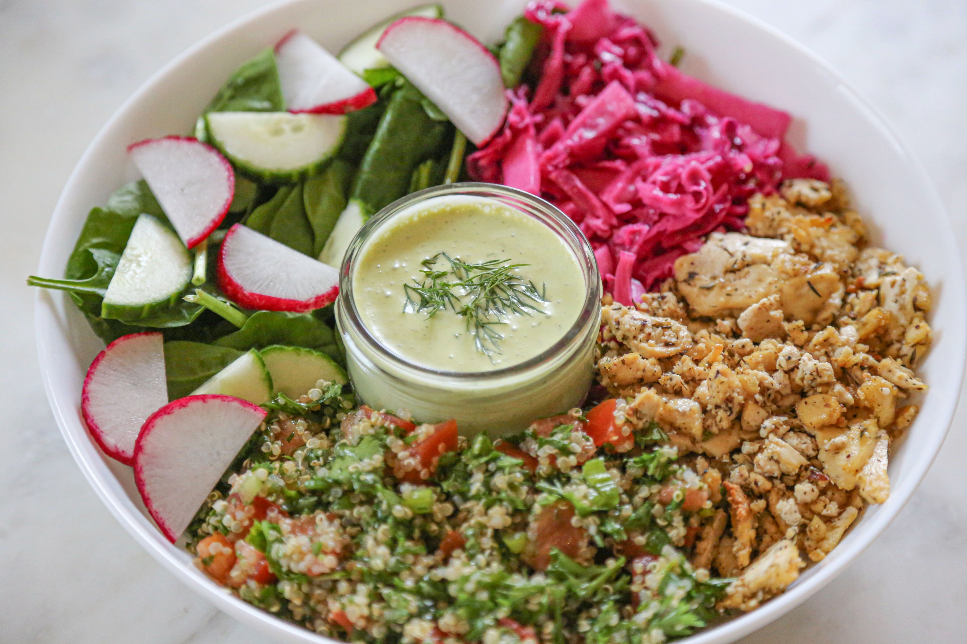 Vegan Za'atar Tofu Bowl in Des Moines, Iowa