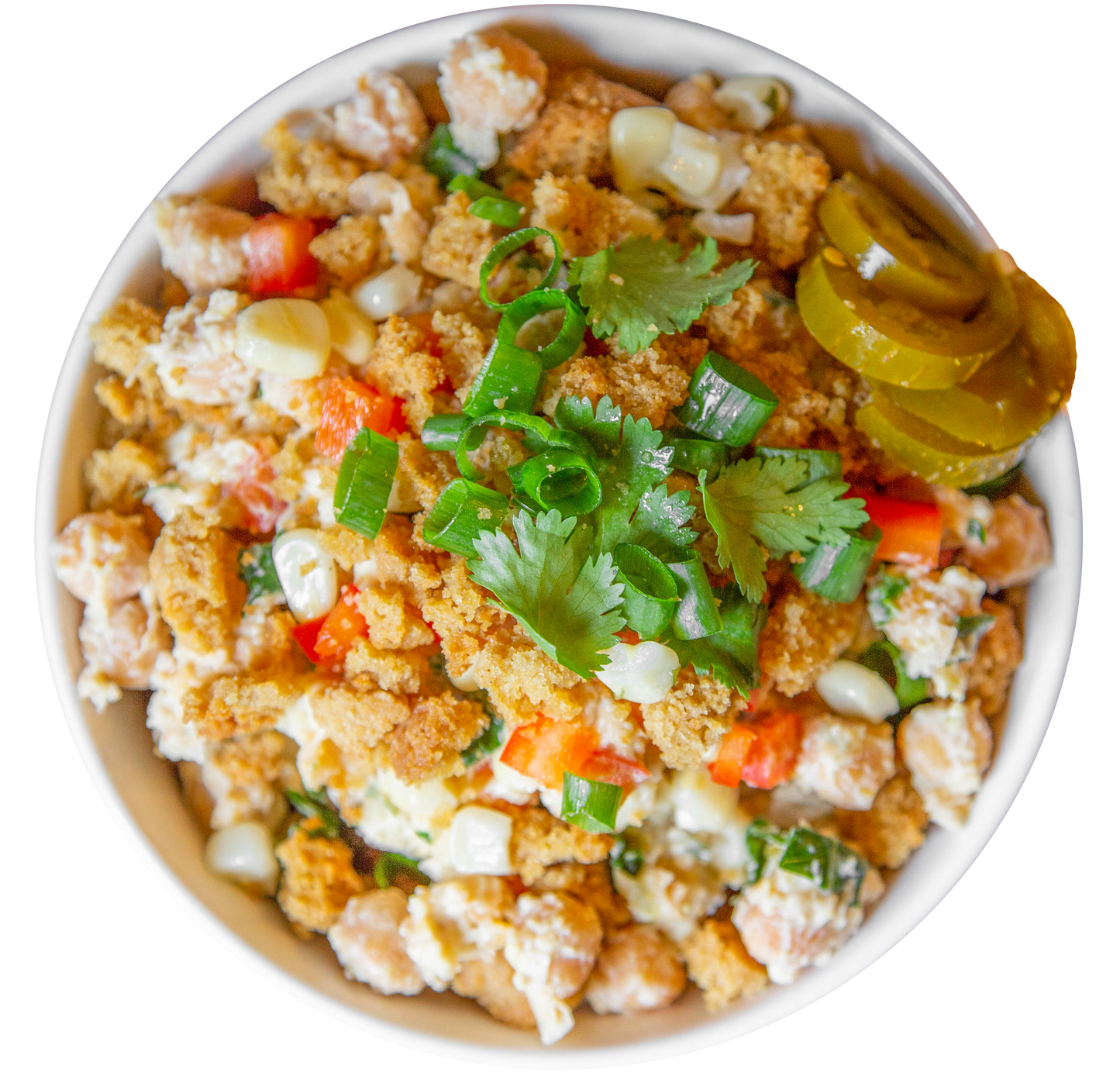 vegan jalapeno popper chickpea salad