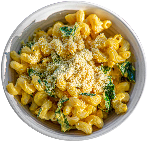 Vegan vegetarian plant-based macaroni and cheese in Des Moines, Iowa